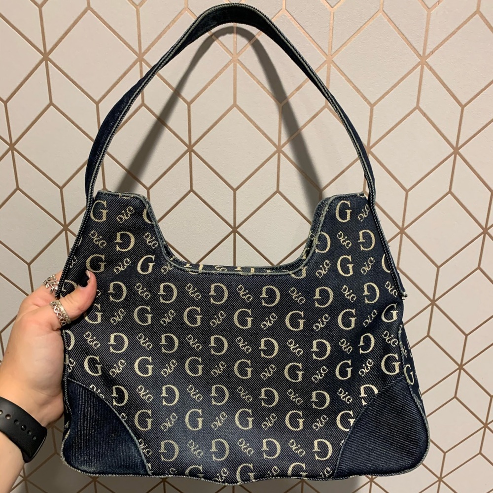 Vintage jean guess over the shoulder purse